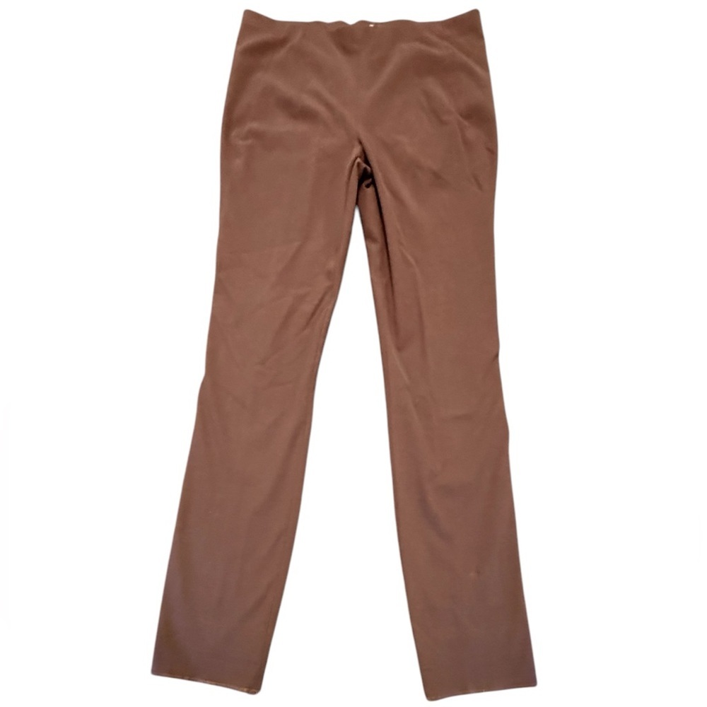 NWOT Donna Karan Chocolate Brown Slim Straight Pants Size 10 MSRP $195